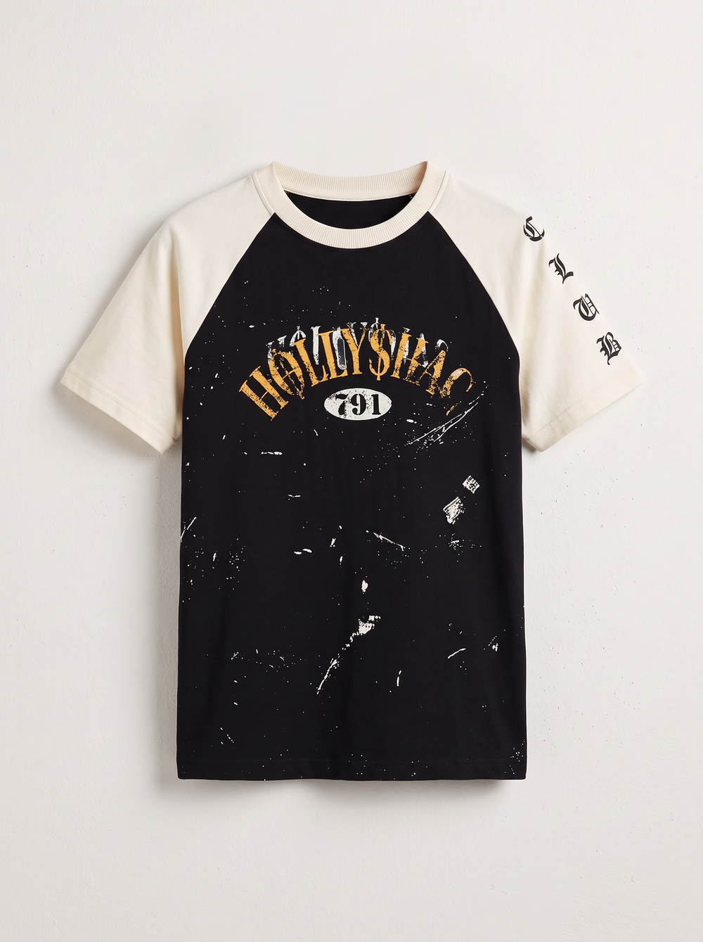 SPLASH DAMAGE graphic tee by Hollyshac, front view