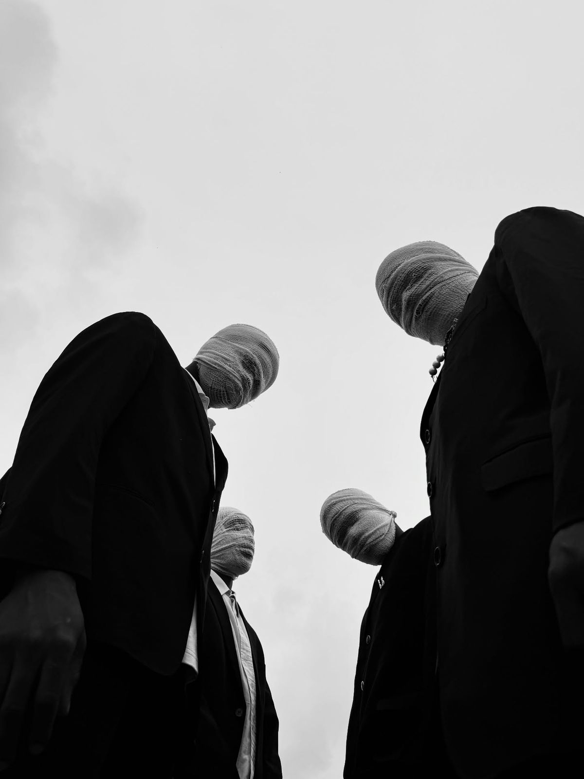 Abstract black and white conceptual fashion imagery for Hollyshac clothing brand lookbook.